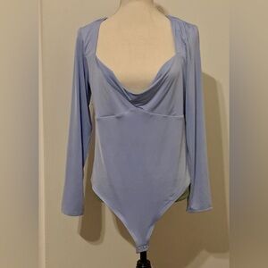 Express Cowl Neck Body Contour Collection Bodysuit NWT